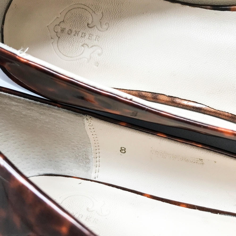 C. Wonder Tortoise Patent Leather Pointed Toe Flat - Picture 6 of 8